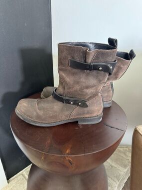 Rag & Bone Women's Brown Moto Pushpin Pull On Boots size 39
